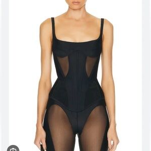 NWT Mugler Semi-sheer Illusion Corset